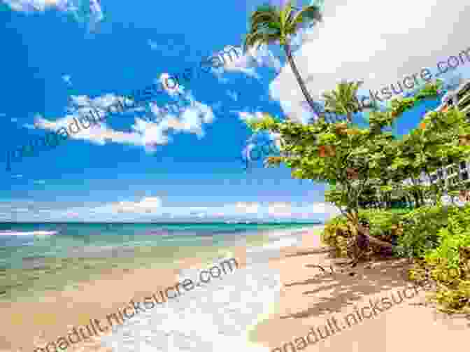 A Stunning Aerial View Of A White Sand Beach On Maui, With Crystal Clear Turquoise Waters And Lush Green Mountains In The Background Moon Maui: With Molokai Lanai (Travel Guide)