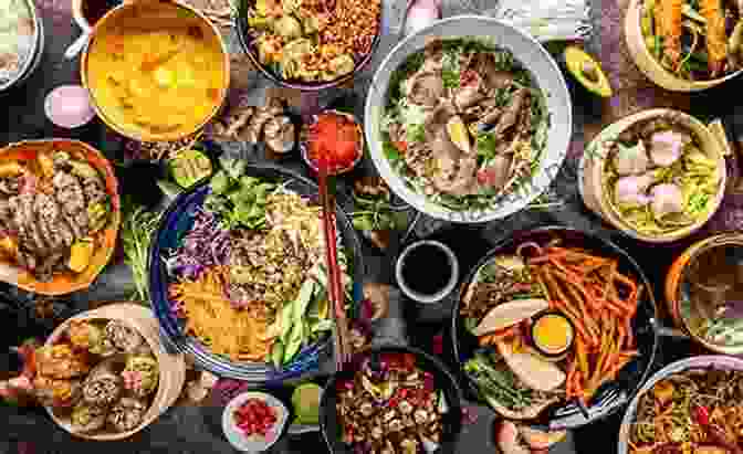 A Vibrant Display Of Dishes From Various Cultures And Cuisines, Showcasing The Diversity Of Food Traditions Around The World. Tell Me What You Eat: And I Ll Tell You Who You Are