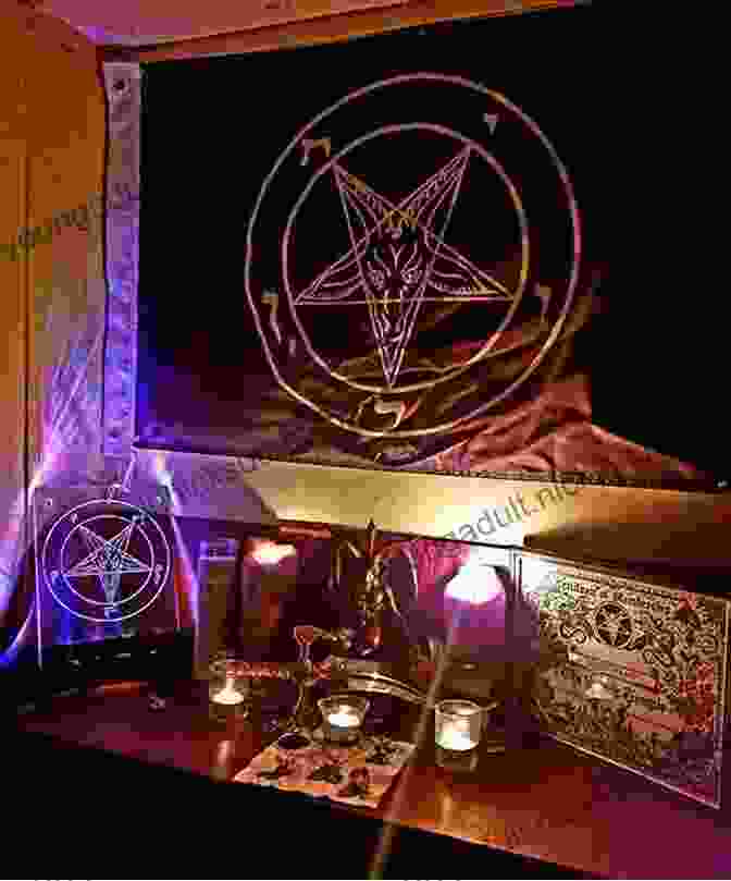 An Experimental Satanist Performing A Ritual At An Altar, With Candles, Incense, And A Chalice Experimental Satanism: Evoking Dark And Forgotten Realities