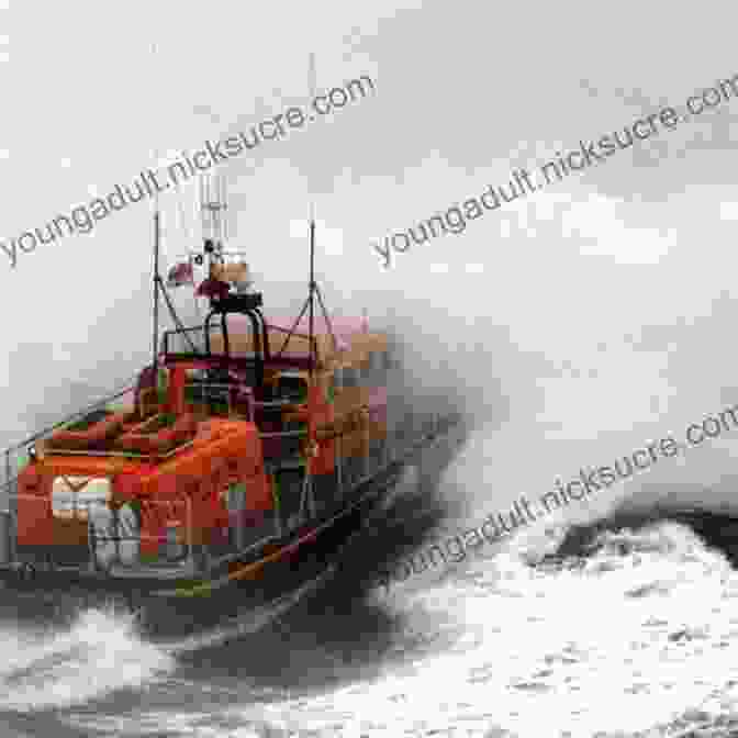 Falmouth Lifeboat Battling Rough Seas During A Winter Storm. Falmouth Lifeboat 2024 Service Log: Falmouth Lifeboat 2024